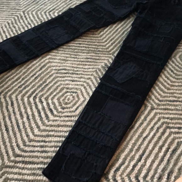 Rag & Bone black patch work jeans size 24 - Picture 4 of 9